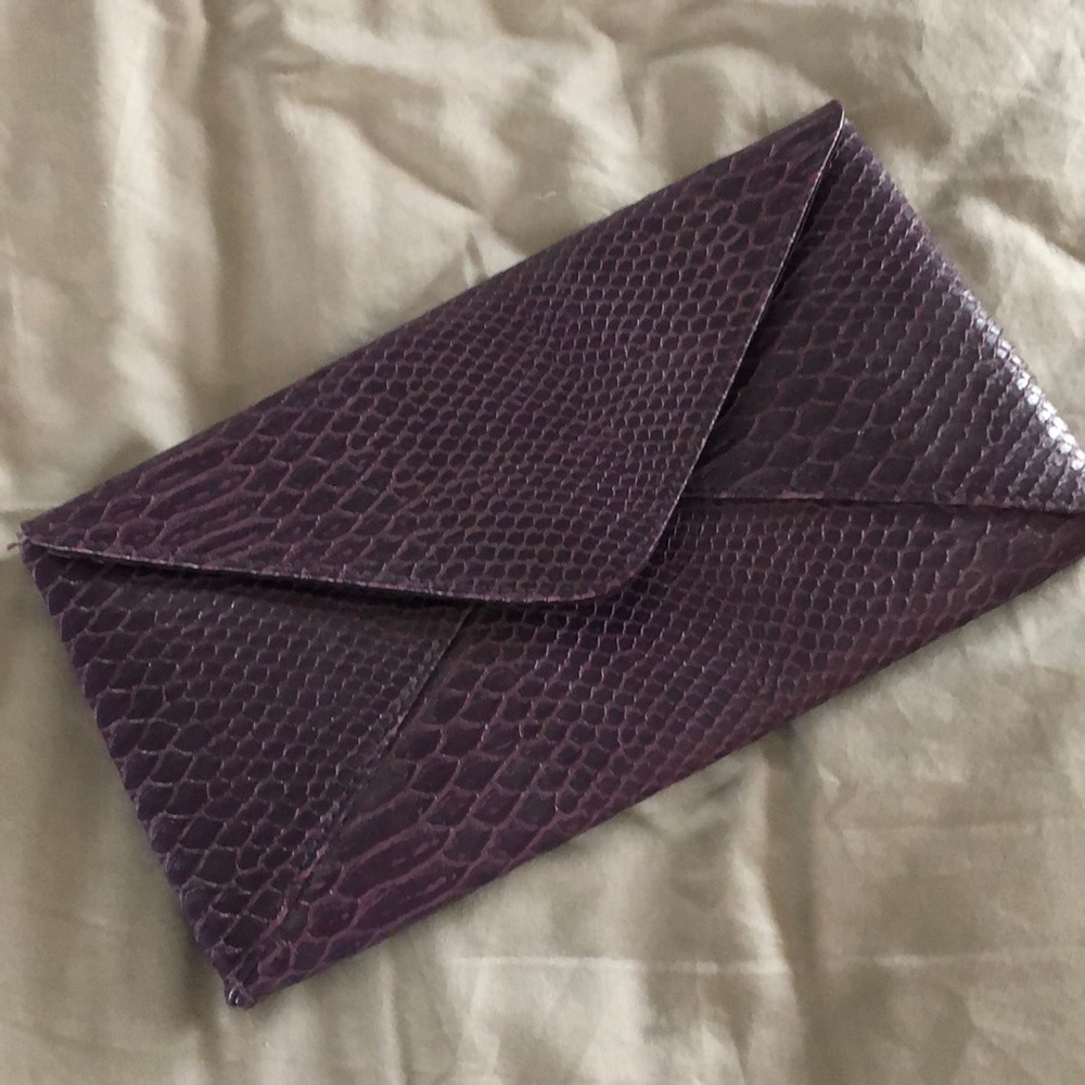 Jessica McClintock Purple Snake Evening Bag